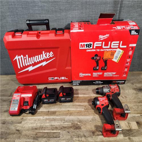 HOUSTON LOCATION - AS-IS Milwaukee FUEL 18V Lithium-Ion Brushless Cordless Hammer Drill and Impact Driver Combo Kit