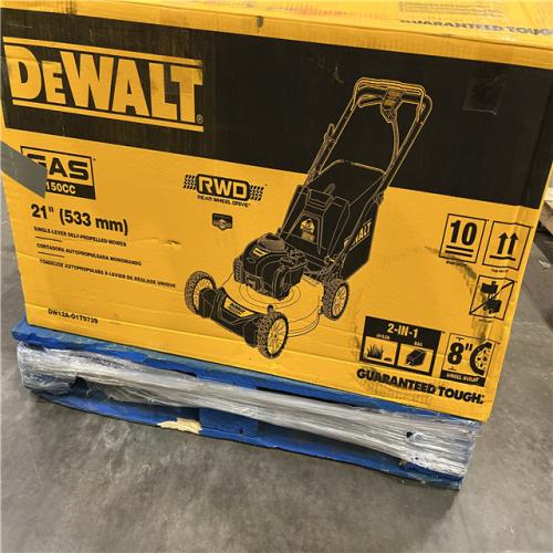 Dallas Location - As-Is DEWALT 21 in. 150cc Briggs and Stratton 625ex Engine Rear Wheel Drive 2-in-1 Gas Self Propelled Walk Behind Lawn Mower
