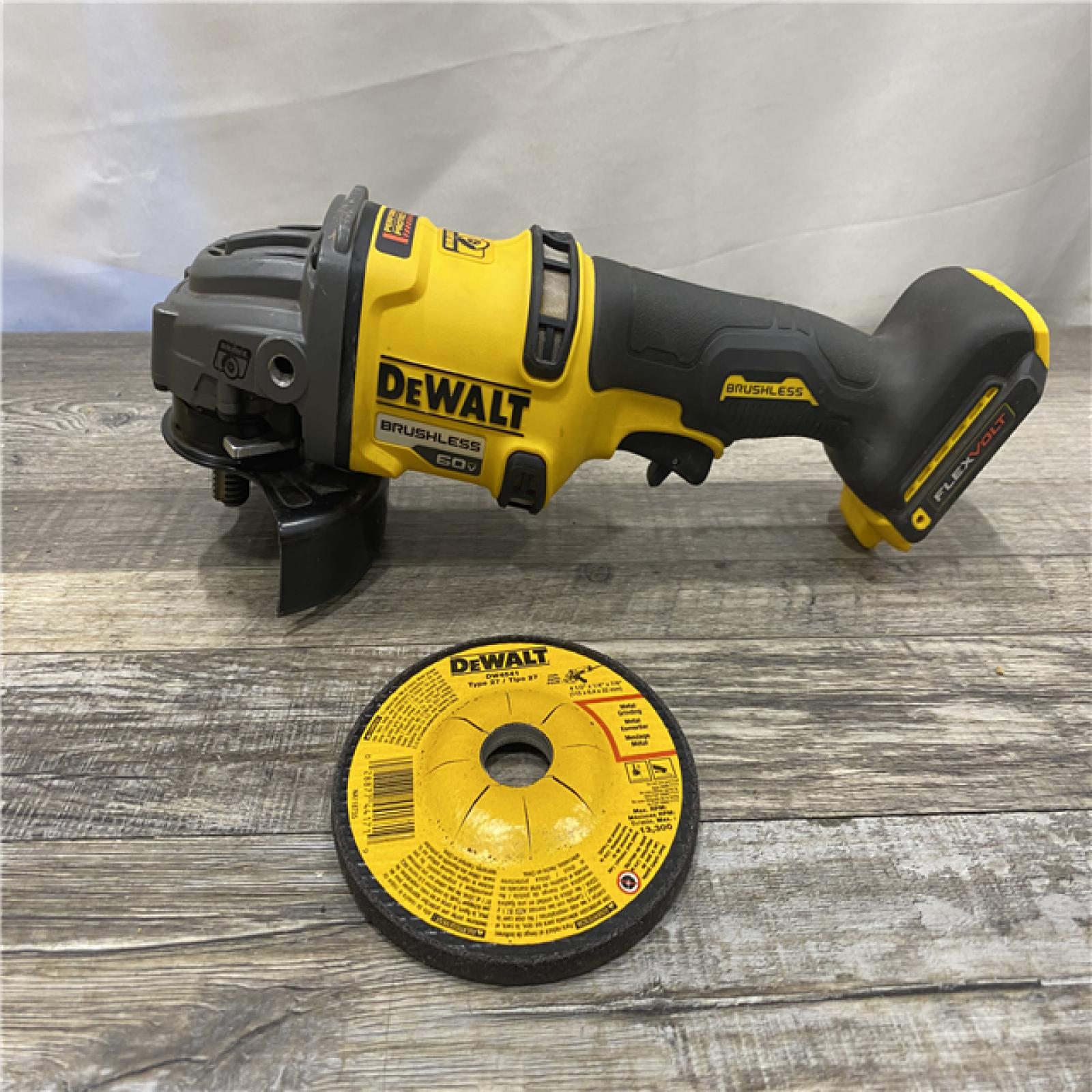 AS-IS DEWALT 60V MAX Cordless Brushless 4.5 in. to 6 in. Small Angle Grinder with Kickback Brake (Tool Only)