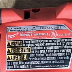 Houston Location AS-IS Milwaukee FUEL GEN-3 18V Lithium-Ion Brushless Cordless 3/8 in. Compact Impact Wrench with Friction Ring (Tool-Only)