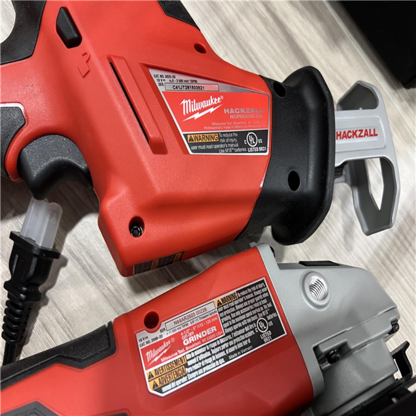 AS-IS MILWAUKEE M18 18V Lithium-Ion Cordless Combo Kit (8-Tool) with (3) Batteries  Charger and Tool Bag