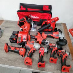 California AS-IS Milwaukee M18 9-Tool Combo Kit  Includes (2) Batteries  Charger & Bag
