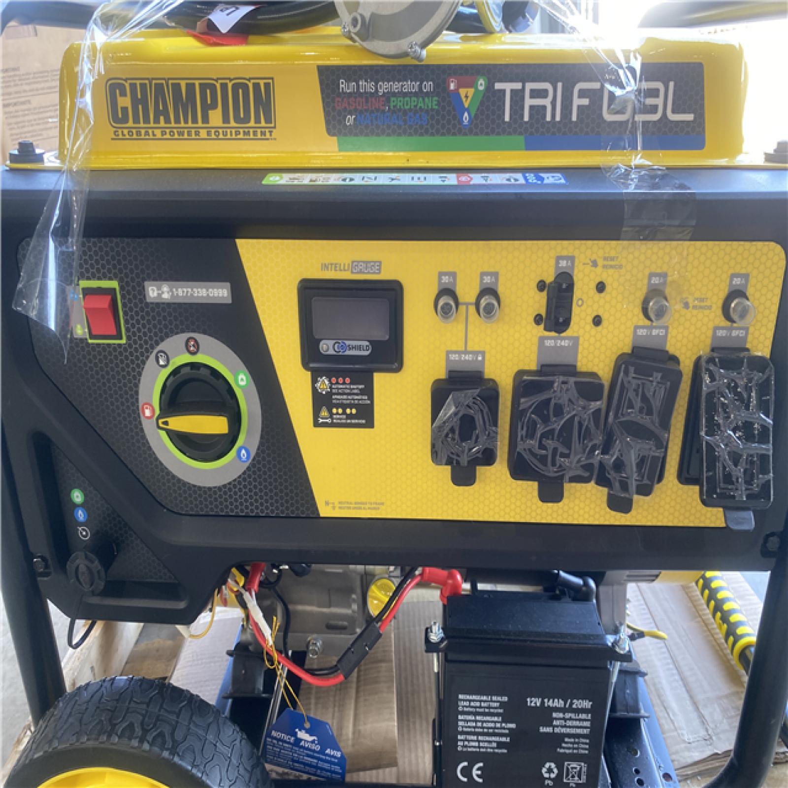Houston Location - AS-IS Champion TriFuel Generator 11500 Starting Watts 9200 Running Watts