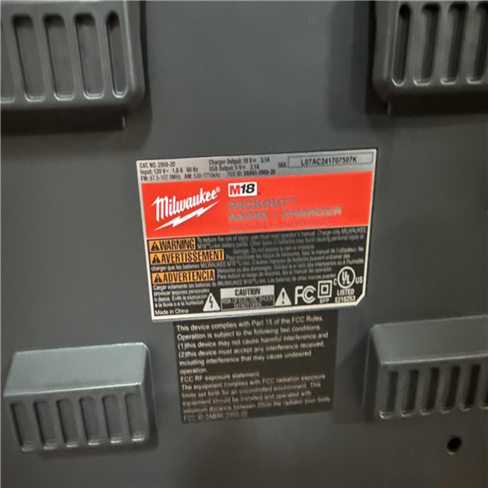 California NEW Milwaukee Packout Radio