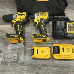 AS-IS DEWALT 20V XR Lithium-Ion Cordless 2-Tool Combo Kit