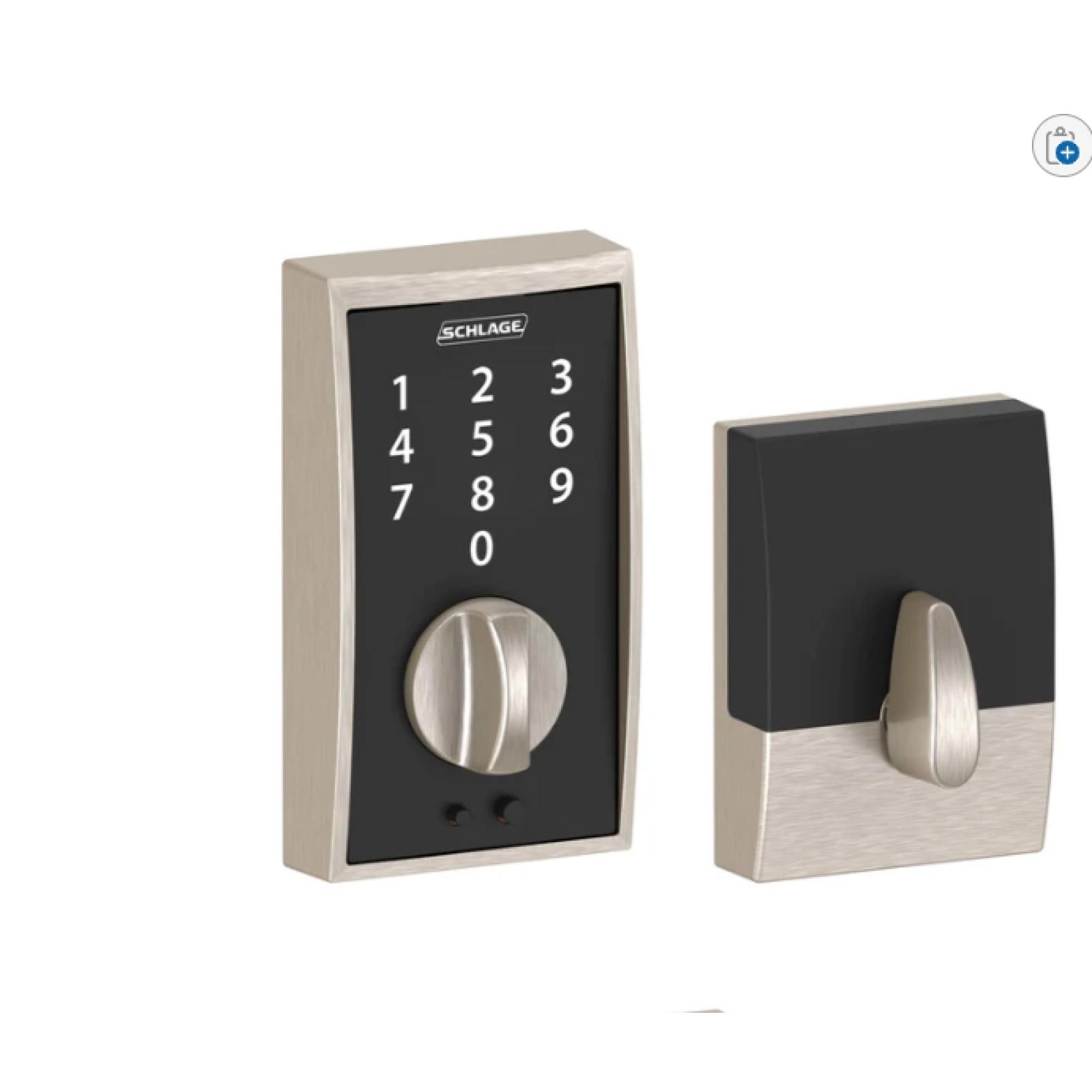 NEW! -Schlage Satin Nickel Steel Touch Deadbolt