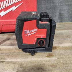 HOUSTON LOCATION - AS-IS MILWAUKEE 100 Ft. REDLITHIUM Lithium-Ion USB Green Rechargeable Cross Line Laser Level