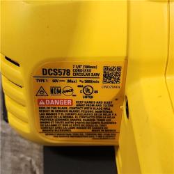 HOUSTON LOCATION - AS-IS (APPEARS LIKE NEW) DeWALT Flexvolt Max 7-1/4  60V Brushless Circular Saw DCS578B (Bare Tool)