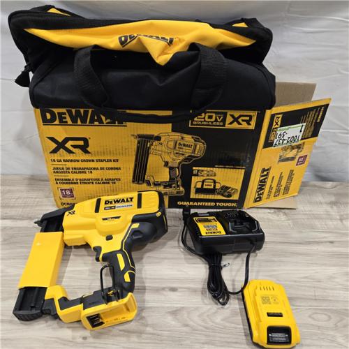 LIKE NEW! - DeWALT DCN681D1 20-Volt MAX 18ga Cordless Brushless Narrow Crown Stapler Kit