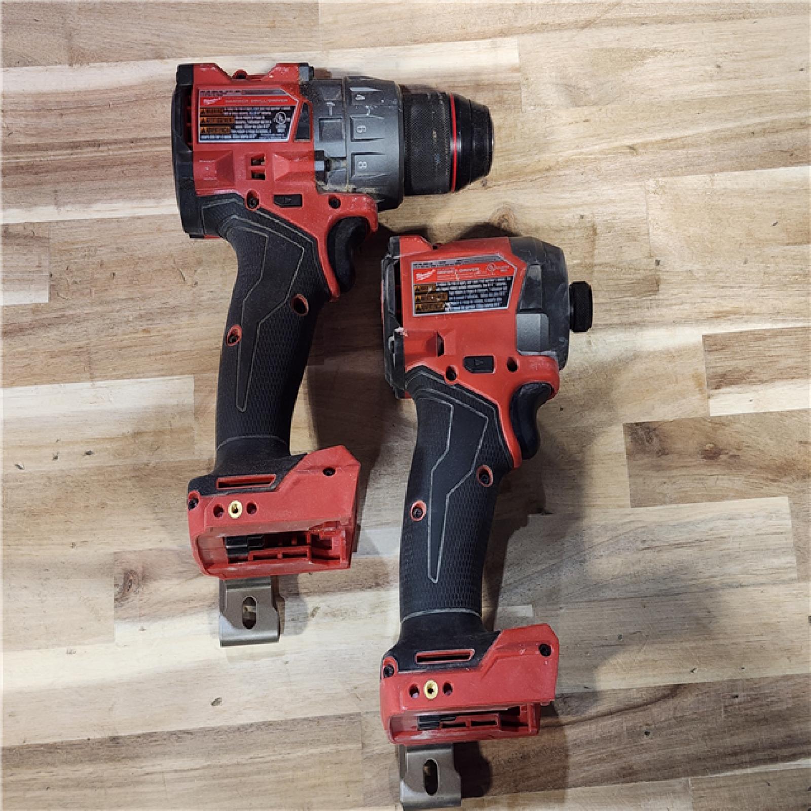 HOUSTON LOCATION - AS-IS Milwaukee  FUEL 18V Lithium-Ion Brushless Cordless Hammer Drill and Impact Driver Combo Kit
