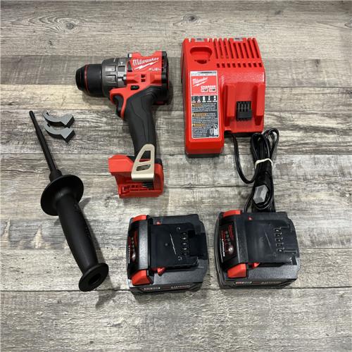 AS-IS Milwaukee FUEL 18V Lithium-Ion Brushless Cordless 1/2 in. Hammer Drill Driver Kit