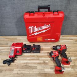 HOUSTON LOCATION - AS-IS Milwaukee  FUEL 18V Lithium-Ion Brushless Cordless Hammer Drill and Impact Driver Combo Kit