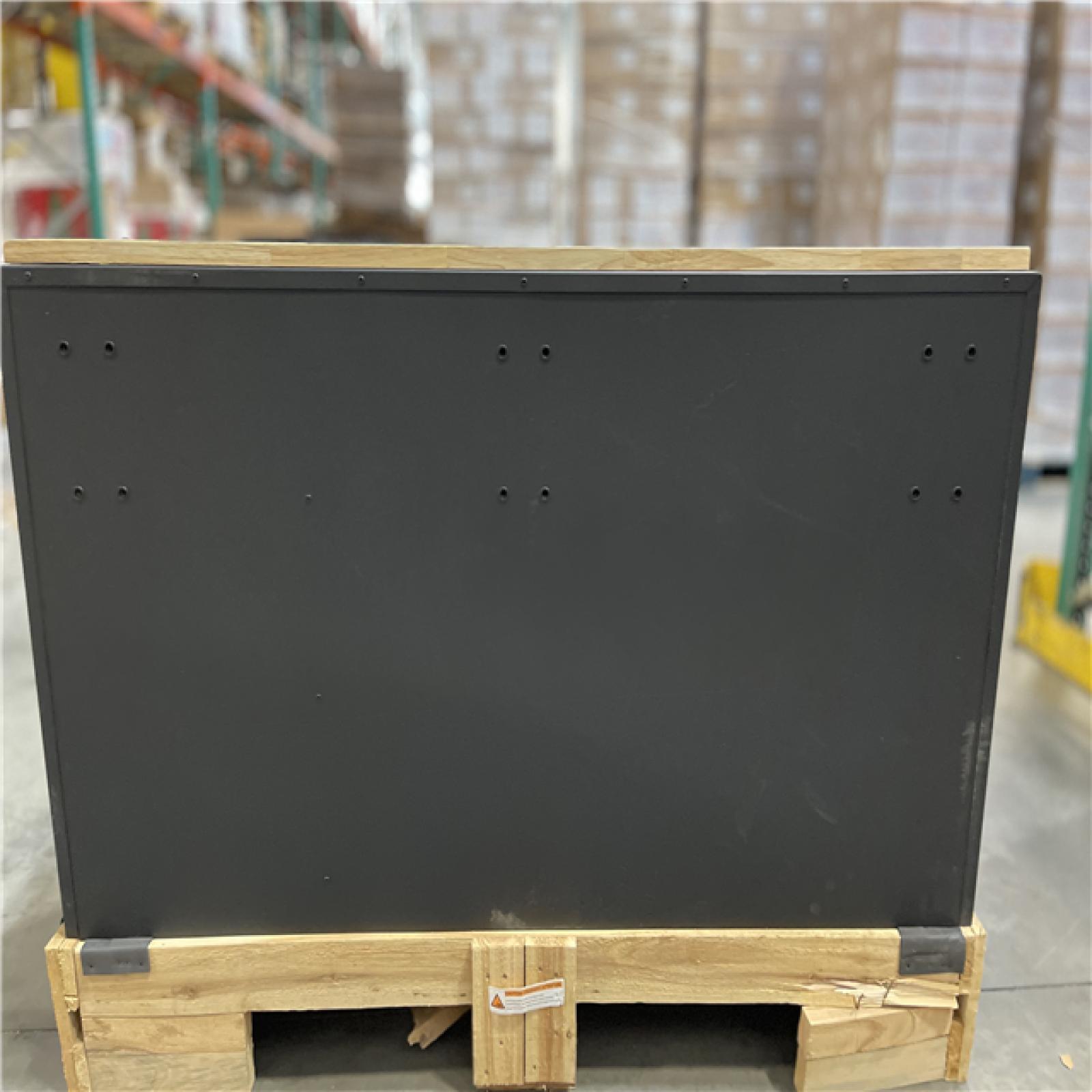 DALLAS LOCATION-  AS-IS Husky 10-Drawer Matte Black Heavy-Duty Mobile Workbench w/ Pegboard/Top Cabinets