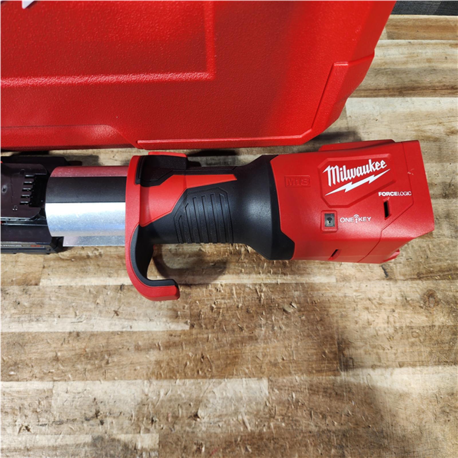 HOUSTON LOCATION - AS - IS Milwaukee 18-Volt Lithium-Ion Brushless Cordless FORCE LOGIC Press Tool Kit (2) 2.0Ah Batteries  Charger  and Hard Case