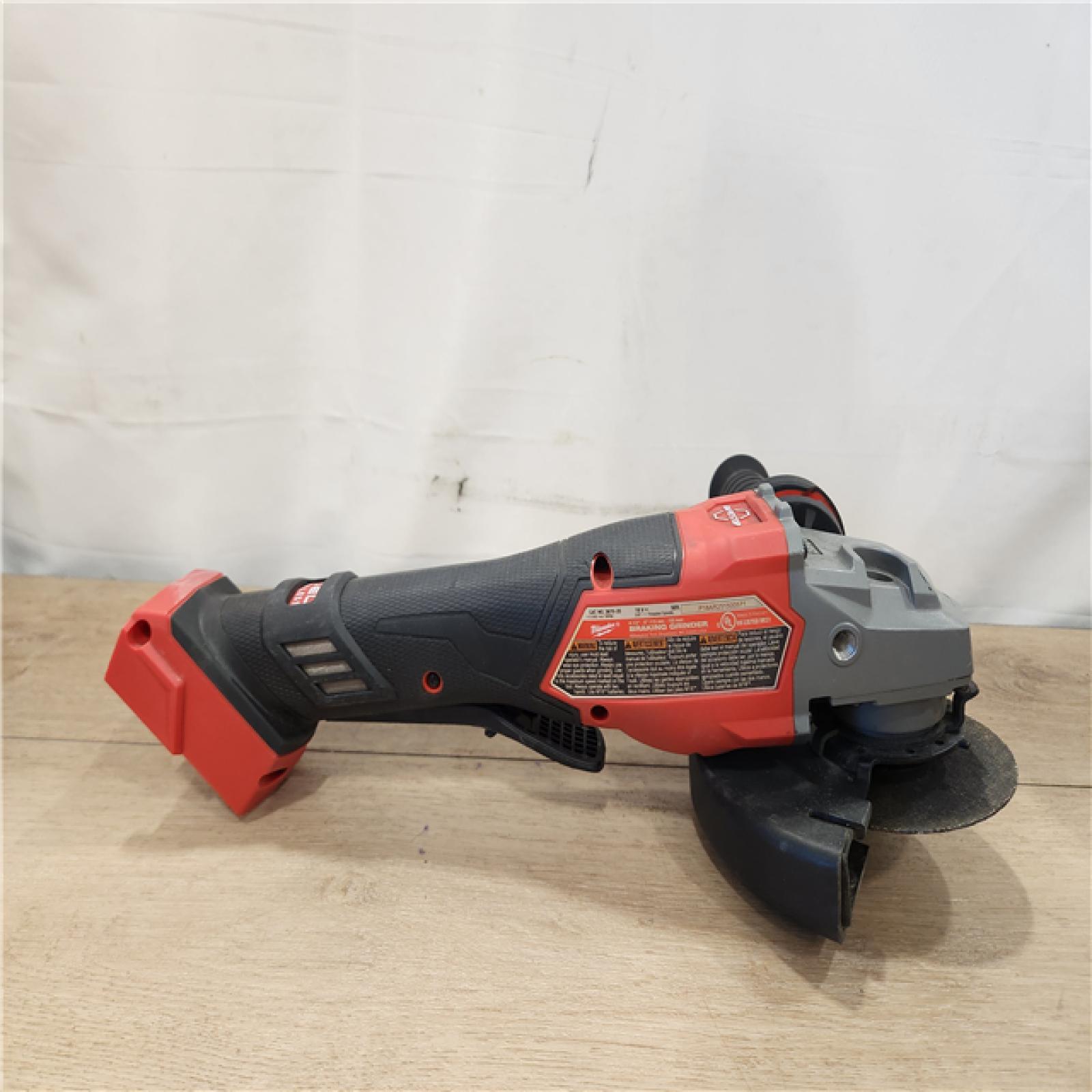 AS-IS- Milwaukee  FUEL 18-Volt Lithium-Ion Brushless Cordless 4-1/2 in./6 in. Braking Grinder with Paddle Switch (Tool-Only)
