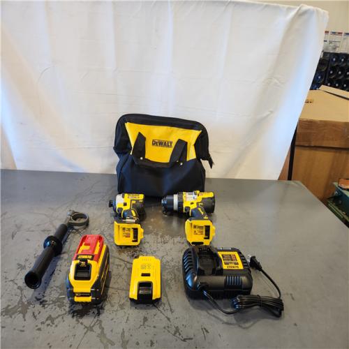 AS-IS- DEWALT 20V MAX Cordless Brushless Hammer Drill/Driver 2 Tool Combo Kit
