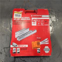 NEW- 1/2 in. Drive SAE/Metric Ratchet and Socket Mechanics Tool Set (47-Piece)