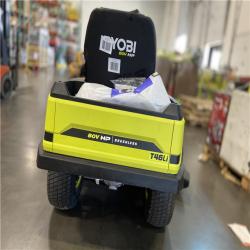 DALLAS LOCATION - 80V HP Brushless 46 in. Battery Electric Cordless Riding Lawn Tractor