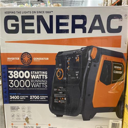 Dallas Location - As-Is Generac 3800/3000-Watt Dual Fuel Inveter Generator,