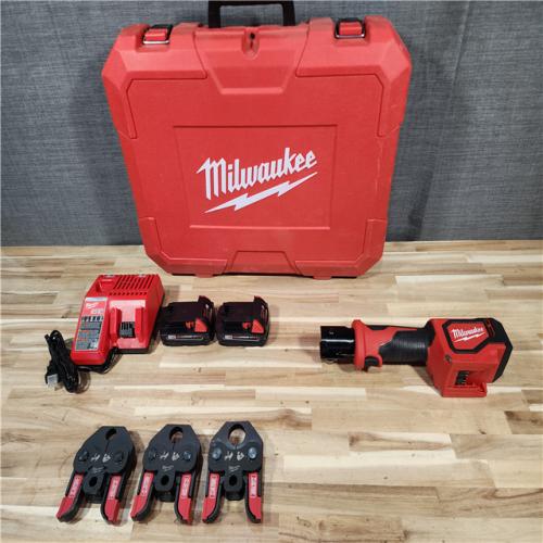 HOUSTON LOCATION - AS-IS MILWAUKEE 2674-22C M18 Short Throw Press Tool Kit with PEX Crimp Jaws