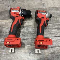 AS-IS Milwaukee 18-Volt Lithium-Ion Brushless Cordless Compact Hammer Drill/Impact Combo Kit