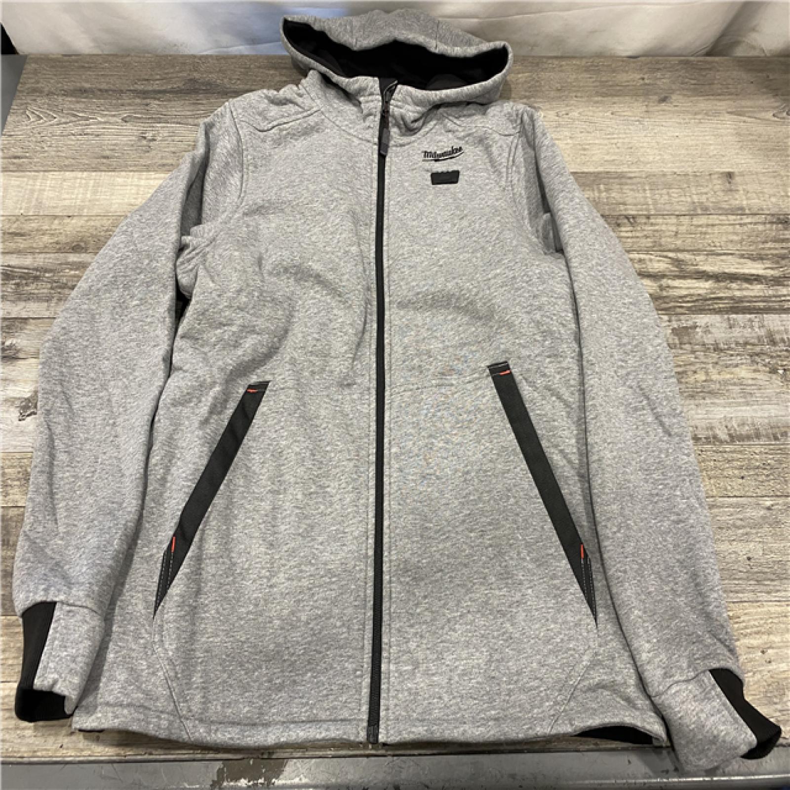 AS-IS Milwaukee Women's Large  12-Volt Lithium-Ion Cordless Gray Heated Jacket Hoodie Kit