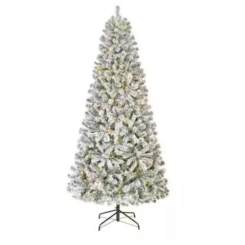 NEW! - Home Accents Holiday 7.5 ft. Alta Flocked Christmas Tree
