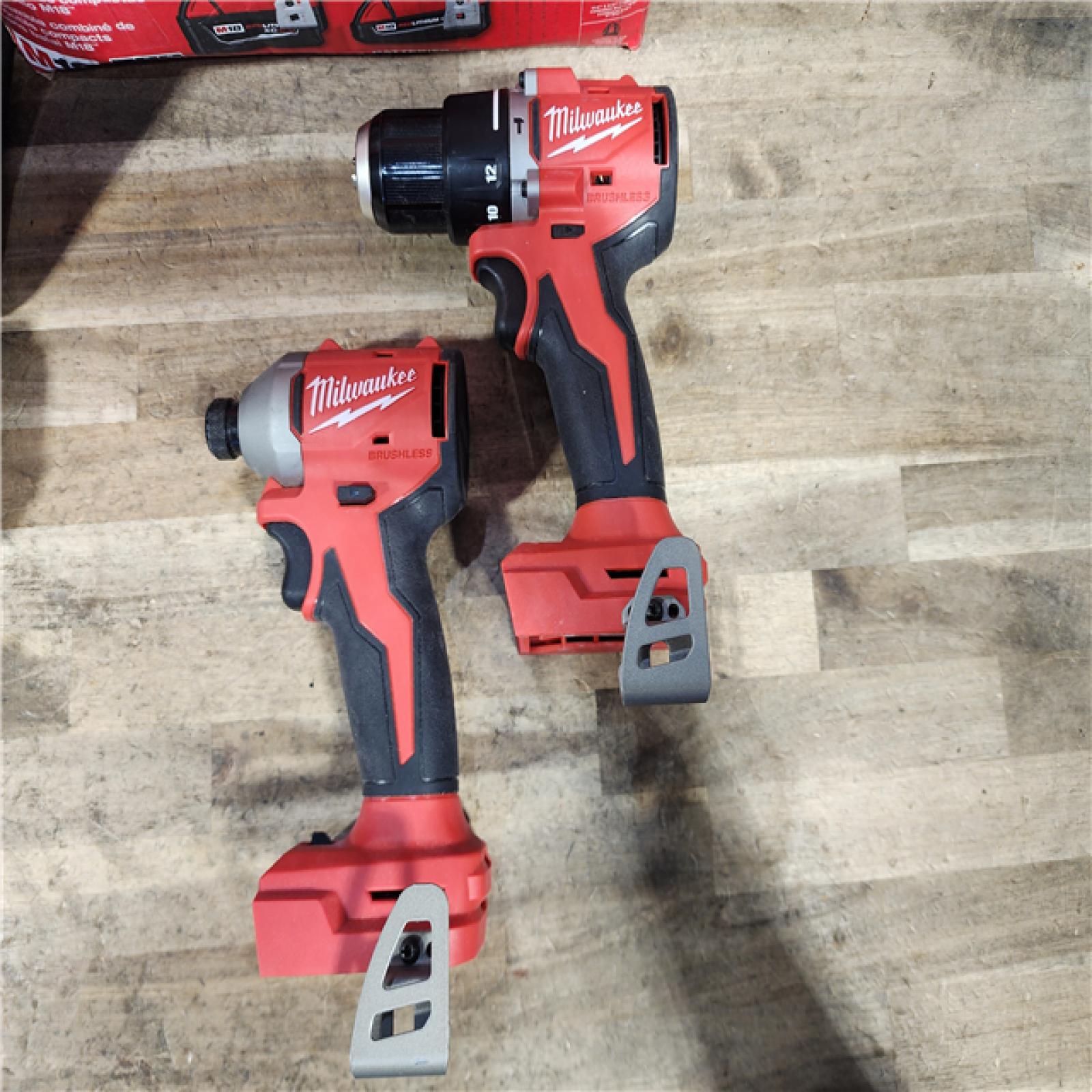 HOUSTON LOCATION - AS-IS Milwaukee 18-Volt Lithium-Ion Brushless Cordless Compact Hammer Drill/Impact Combo Kit