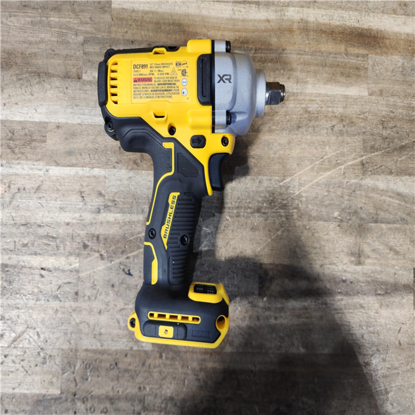 HOUSTON LOCATION - AS-IS (APPEARS LIKE NEW) DeWalt 20V MAX 1/2 in. Cordless Brushless Mid-Range Impact Wrench (Tool-Only)