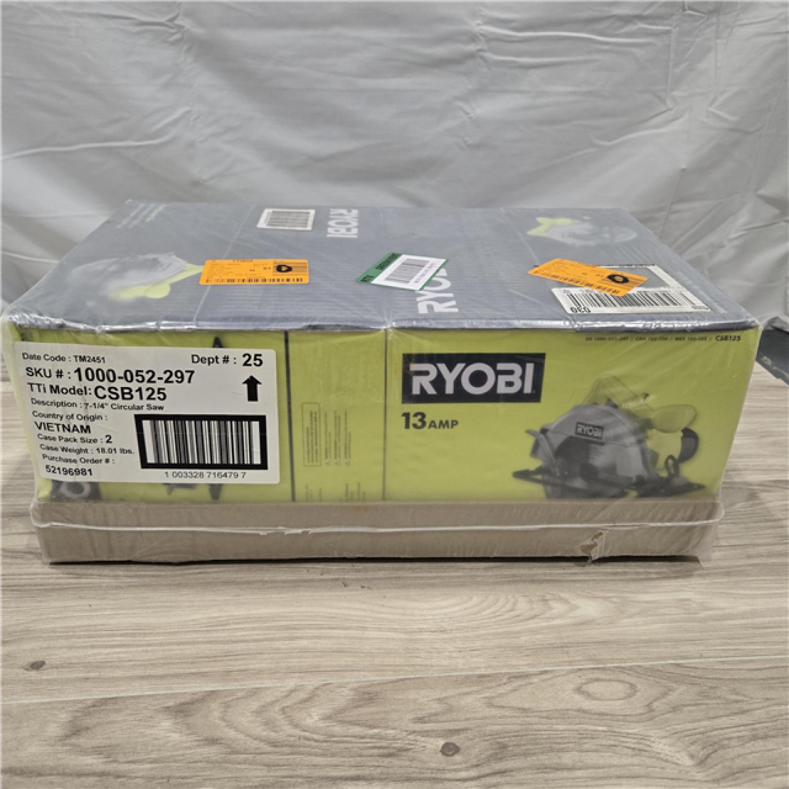 NEW! - RYOBI 13 Amp 7-1/4 in. Circular Saw (QUANTITY OF 2)