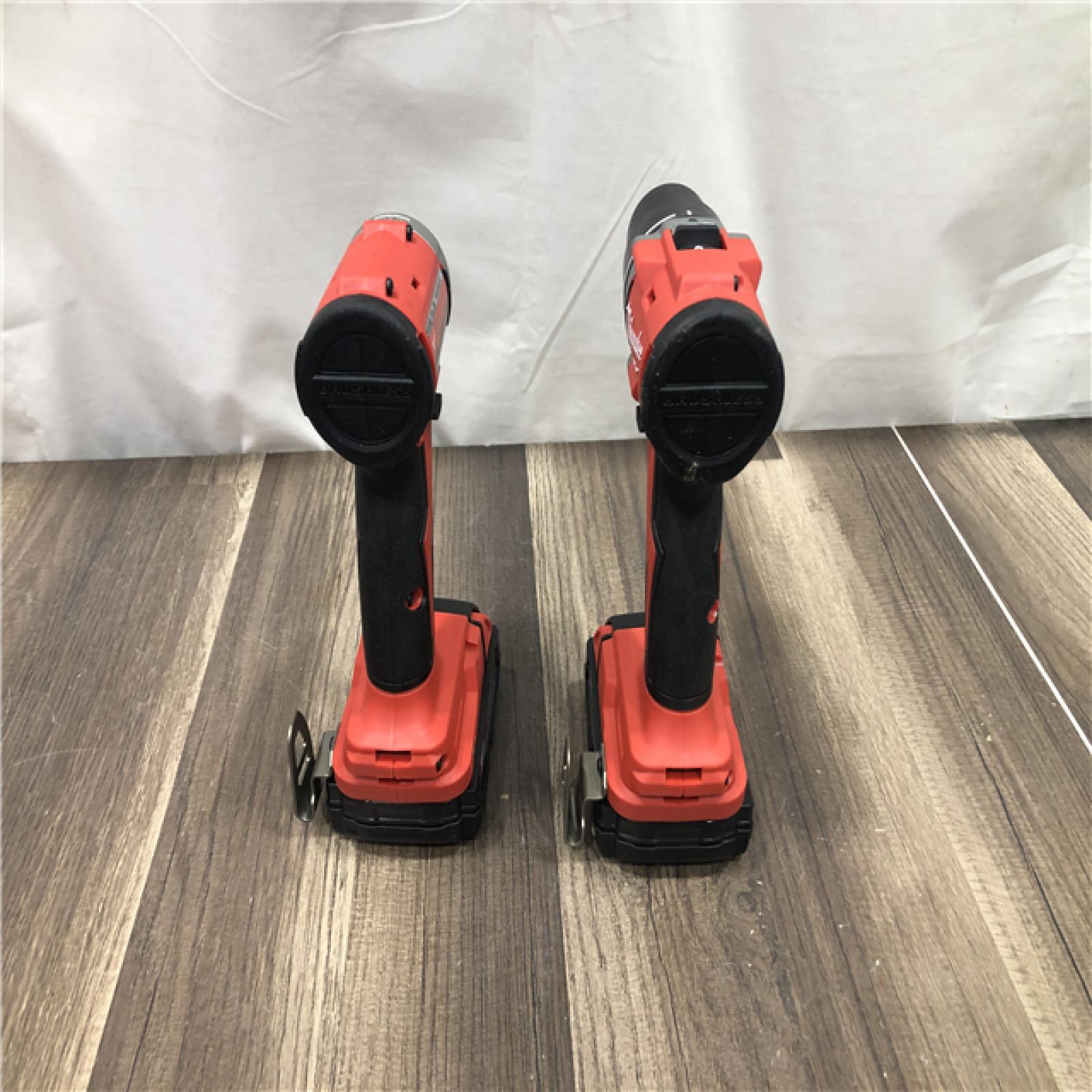 AS-IS Milwaukee M18 18V Lithium-Ion Brushless Cordless Compact Drill/Impact Combo Kit