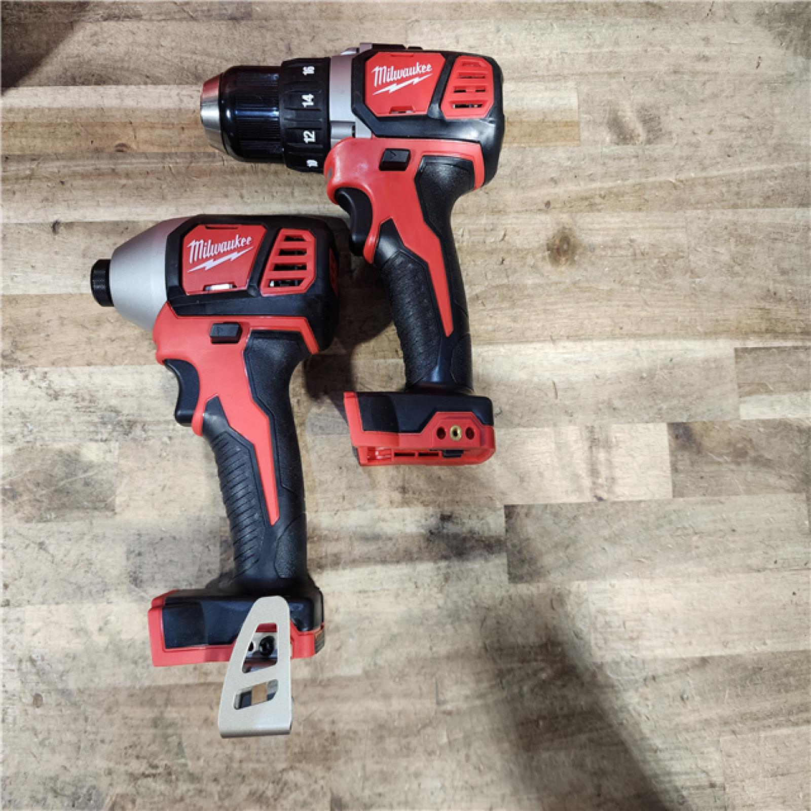 HOUSTON LOCATION - AS-IS Milwaukee M18 18V Lithium-Ion Cordless Drill Driver/Impact Driver Combo Kit