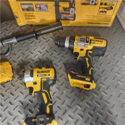 Houston Location - AS-IS DEWALT DCK2100D1T1 20V MAX FLEXVOLT ADVANTAGE Lithium Ion Brushless Cordless 2-Tool Combo Kit W/ Hammer Drill and Impact Driver 2.0 Ah - Appears IN NEW Condition
