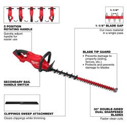 NEW MILWAUKEE M18 FUEL 18V 30 in. Brushless Cordless Battery Powered Hedge Trimmer (Tool-Only)