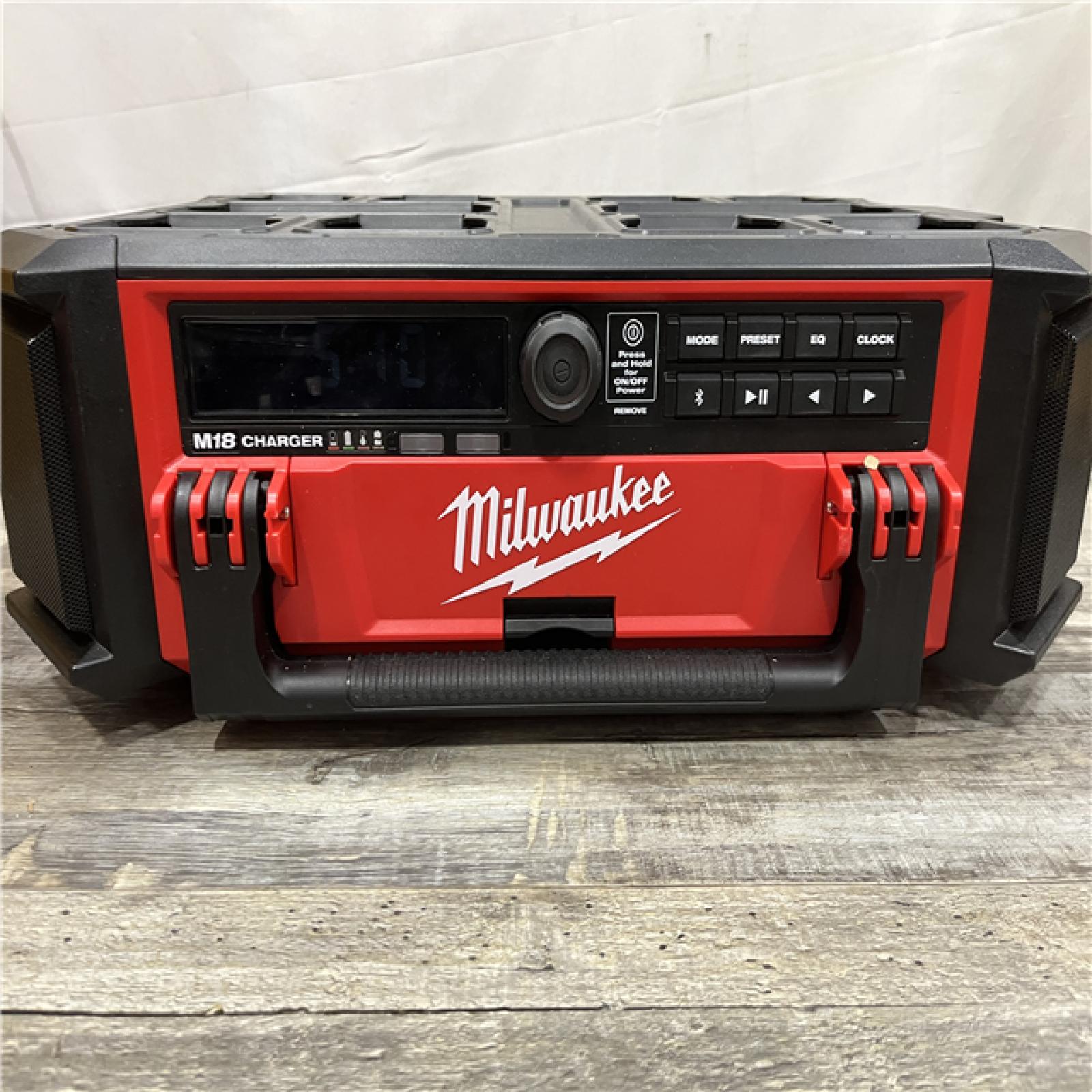 AS-IS Milwaukee  Lithium-Ion Cordless PACKOUT Radio/Speaker with Built-In Charger