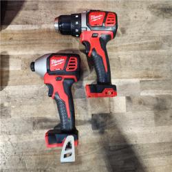 HOUSTON LOCATION - AS-IS Milwaukee 18V Cordless Brushed 2-Tool Drill/Driver and Impact Driver Kit