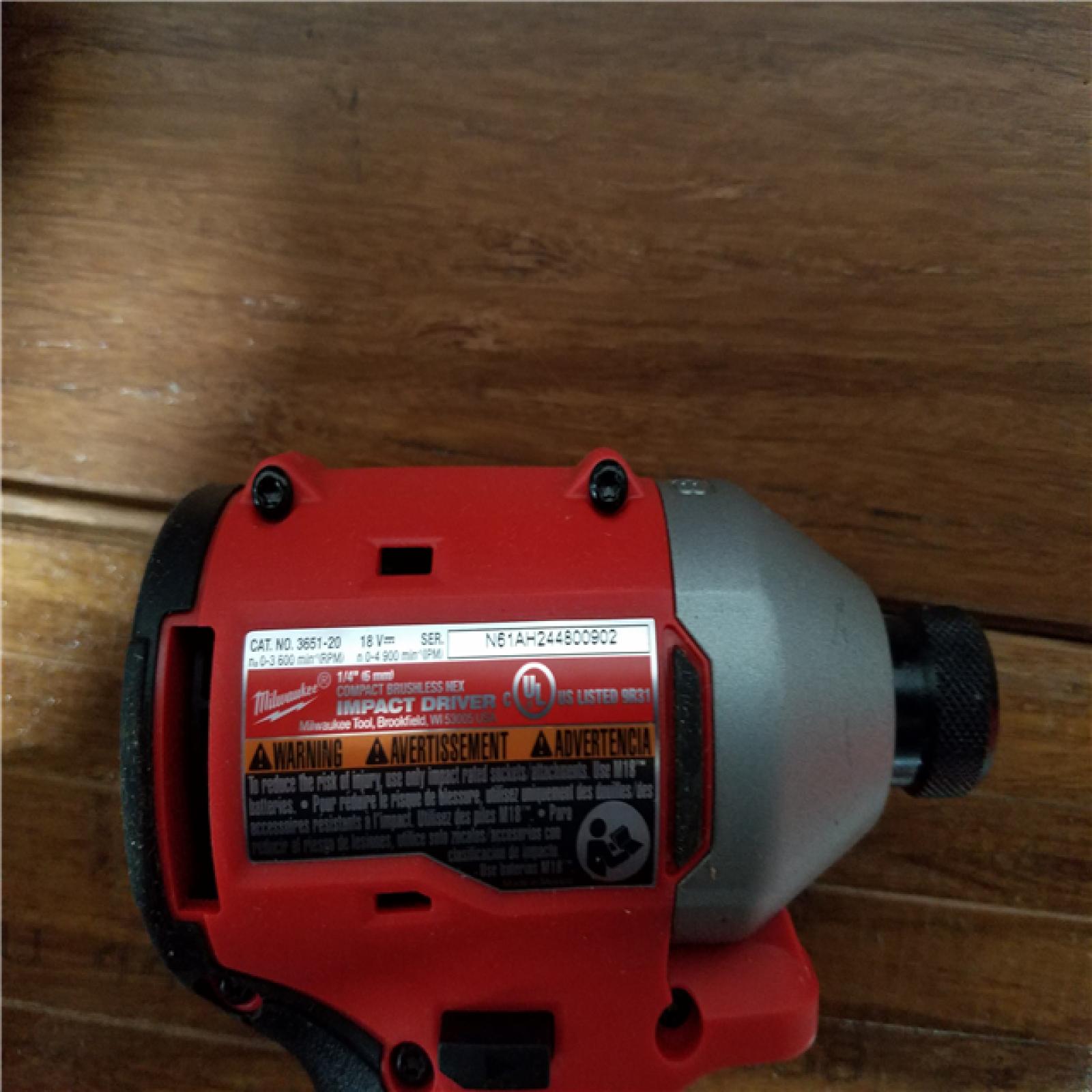 California AS-IS Milwaukee M18 4-Tool Combo Kit  Includes (2) Batteries  Charger & Bag