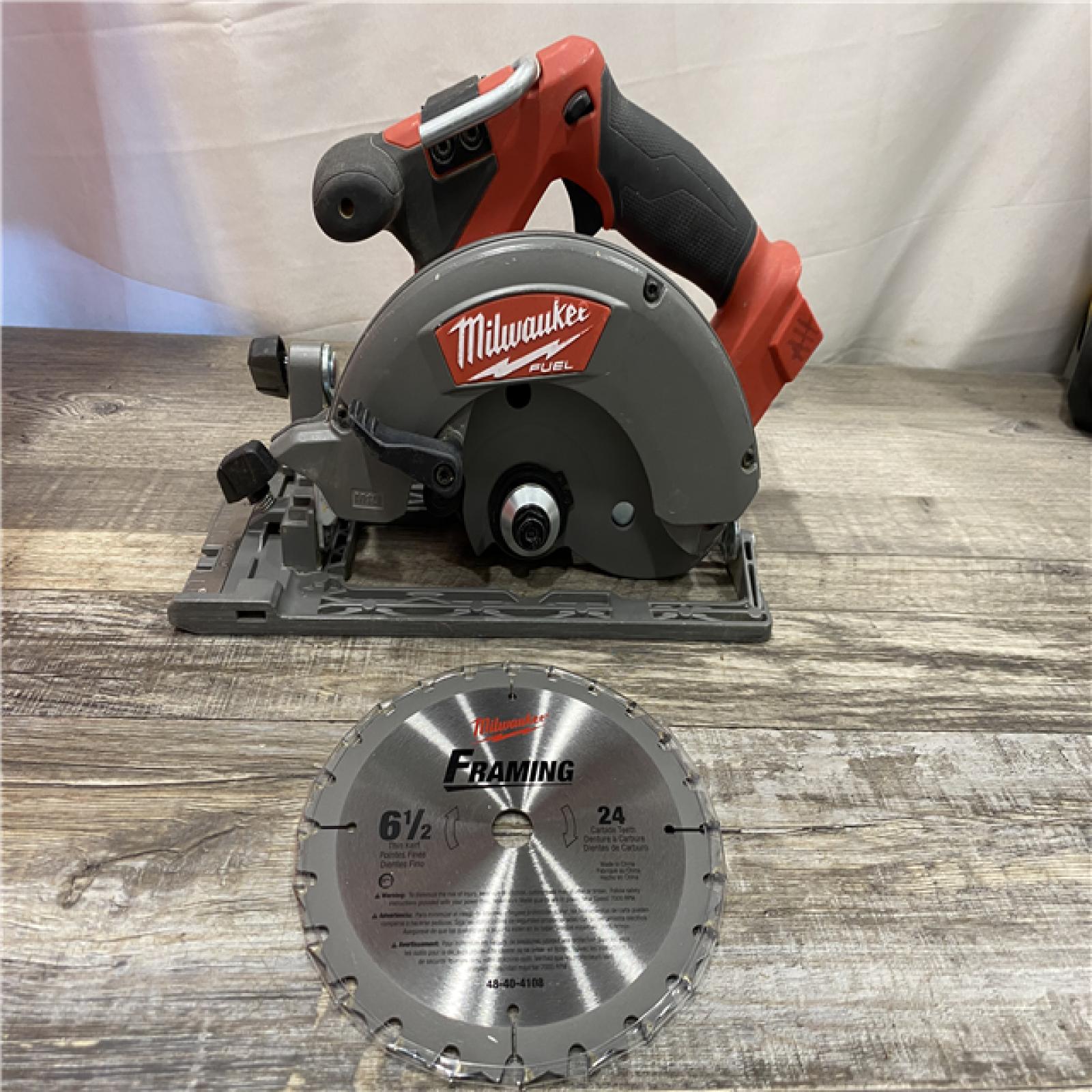 AS-IS Milwaukee FUEL 18V Lithium-Ion Brushless Cordless 6-1/2 in. Circular Saw (Tool-Only)