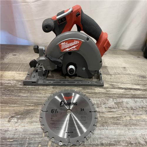 AS-IS Milwaukee FUEL 18V Lithium-Ion Brushless Cordless 6-1/2 in. Circular Saw (Tool-Only)