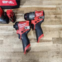 HOUSTON LOCATION - AS - IS Milwaukee FUEL 12-Volt Lithium-Ion Brushless Cordless Hammer Drill and Impact Driver Combo Kit