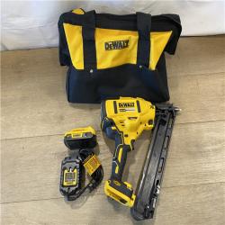 AS-IS DEWALT 20V MAX XR Lithium-Ion Cordless 2-1/2 in. 15-Gauge Finish Nailer Kit