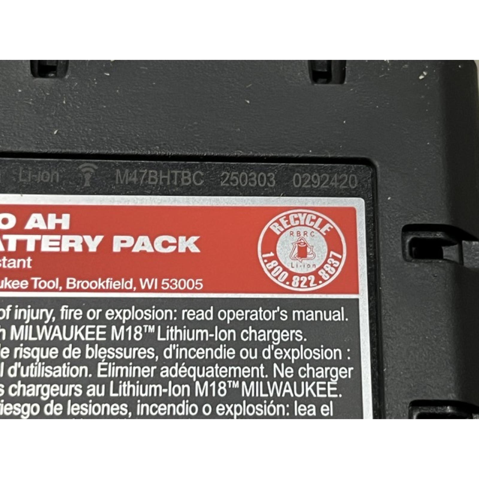 NEW - Milwaukee 18-Volt Lithium-Ion XC Starter Kit with One 5.0Ah Battery and Charger