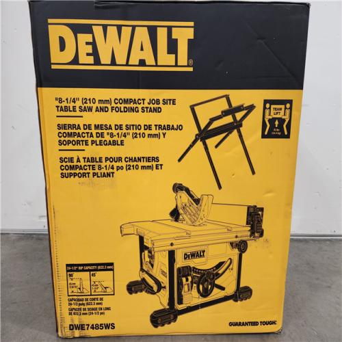 Phoenix Location NEW DEWALT 15 Amp Corded 8-1/4 in. Compact Jobsite Tablesaw with Compact Table Saw Stand