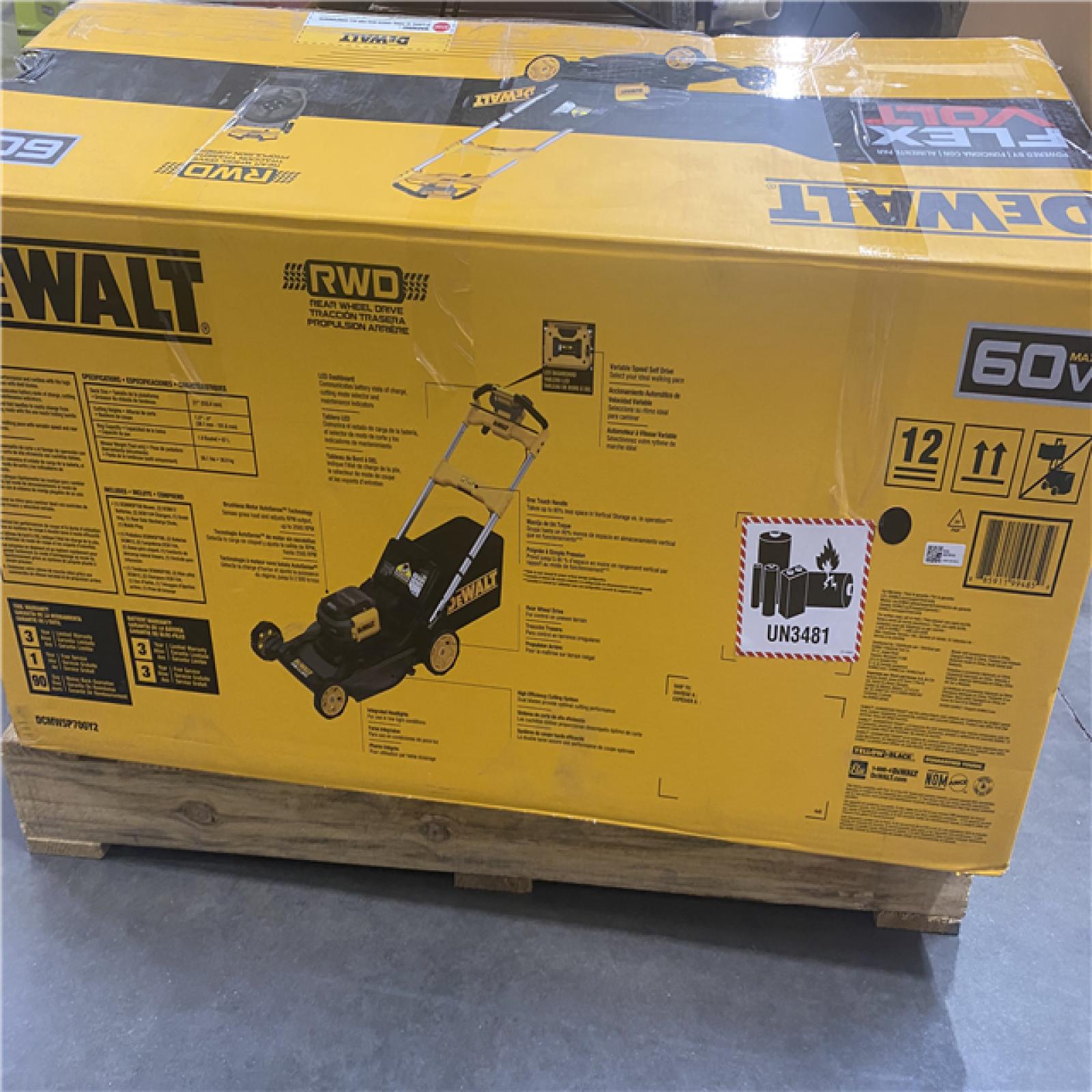 As-Is- FLEXVOLT 2x60V MAX 21 in. Cordless Battery Powered Self Propelled Lawn Mower Kit with  12.0 Ah Batteries and Chargers