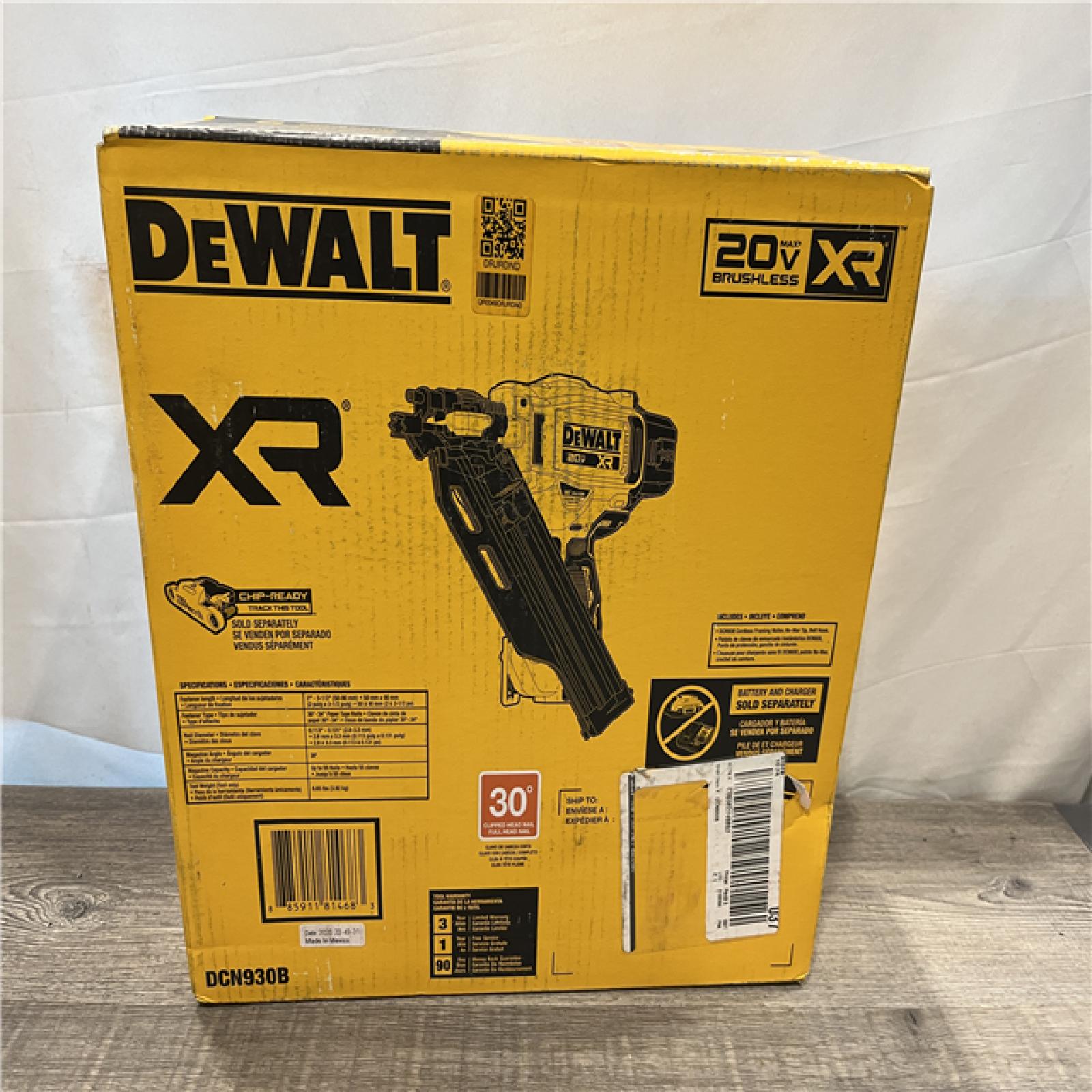 NEW - DEWALT 20-Volt 30° Cordless Framing Nailer (Tool-Only)