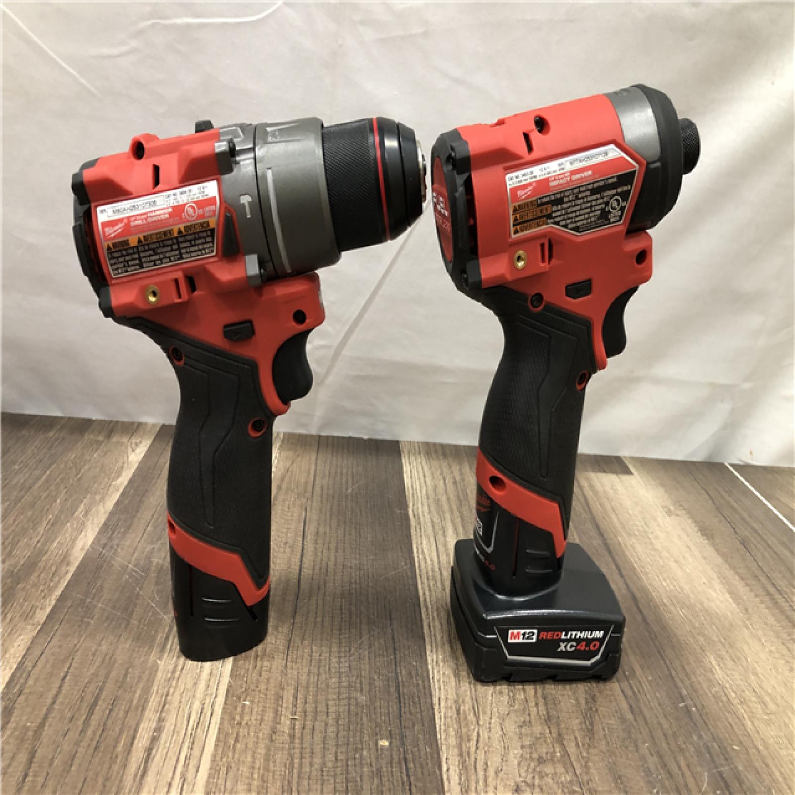 AS-IS Milwaukee  FUEL 12-Volt Lithium-Ion Brushless Cordless Hammer Drill and Impact Driver Combo Kit
