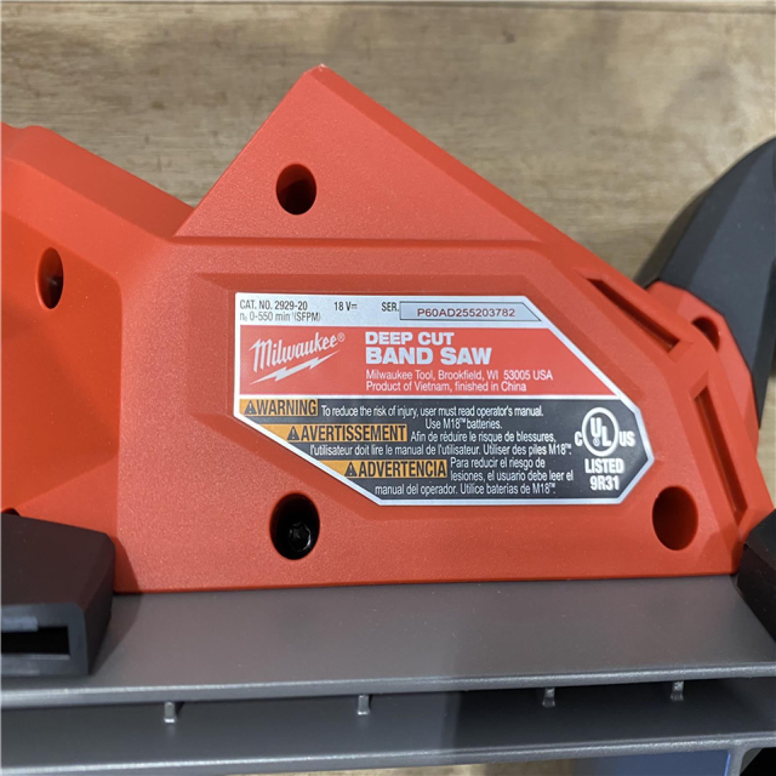 AS-IS Milwaukee FUEL 18V Lithium-Ion Brushless Cordless Deep Cut Band Saw (Tool-Only)