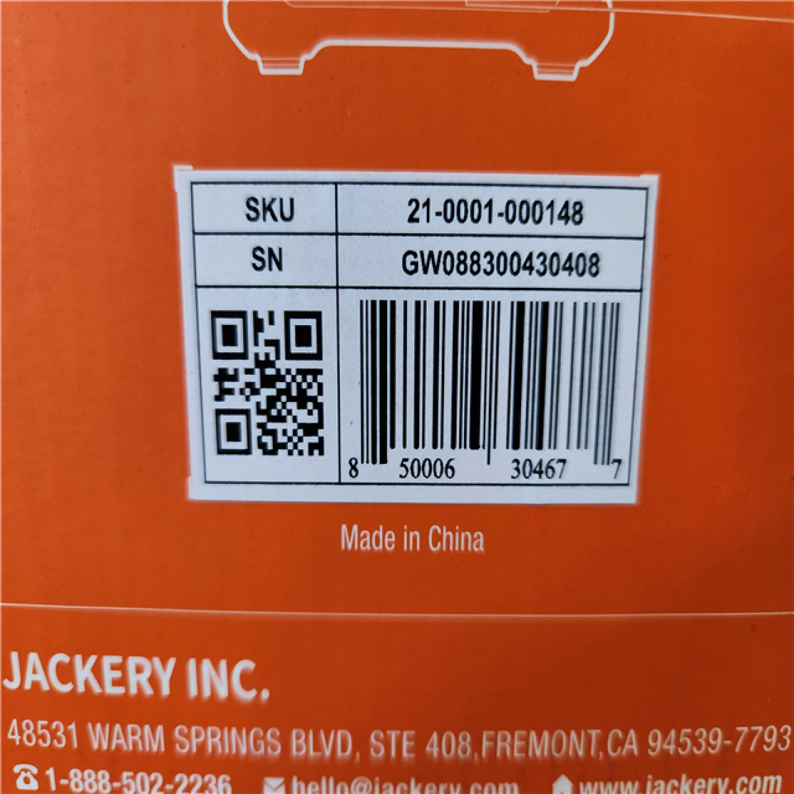 Phoenix Location NEW Jackery Explorer 880, 880Wh/1000W Model No: Explorer 880 (Sealed)