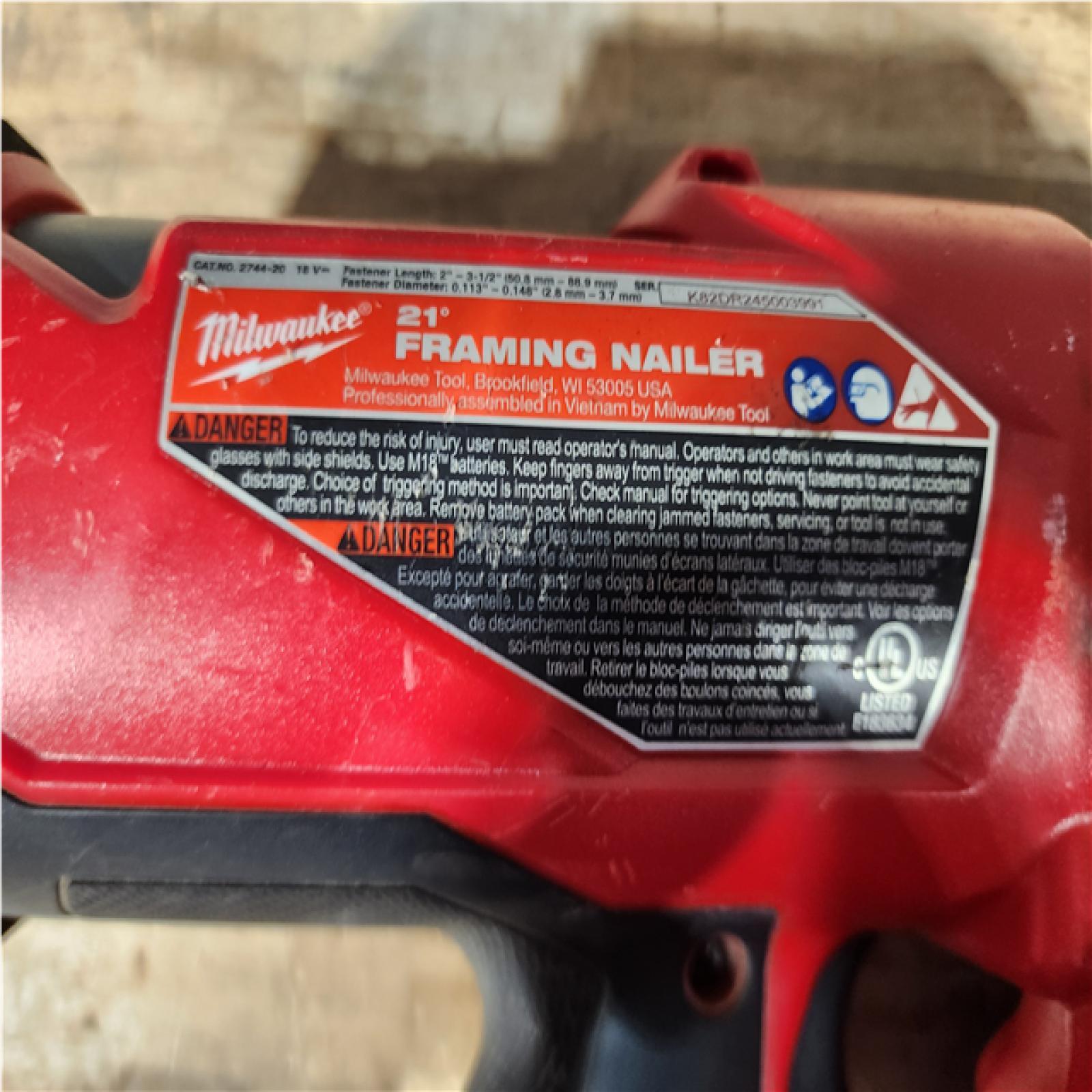 HOUSTON LOCATION - AS - IS Milwaukee FUEL 3-1/2 in. 18-Volt 21-Degree Lithium-Ion Brushless Cordless Framing Nailer (Tool-Only)