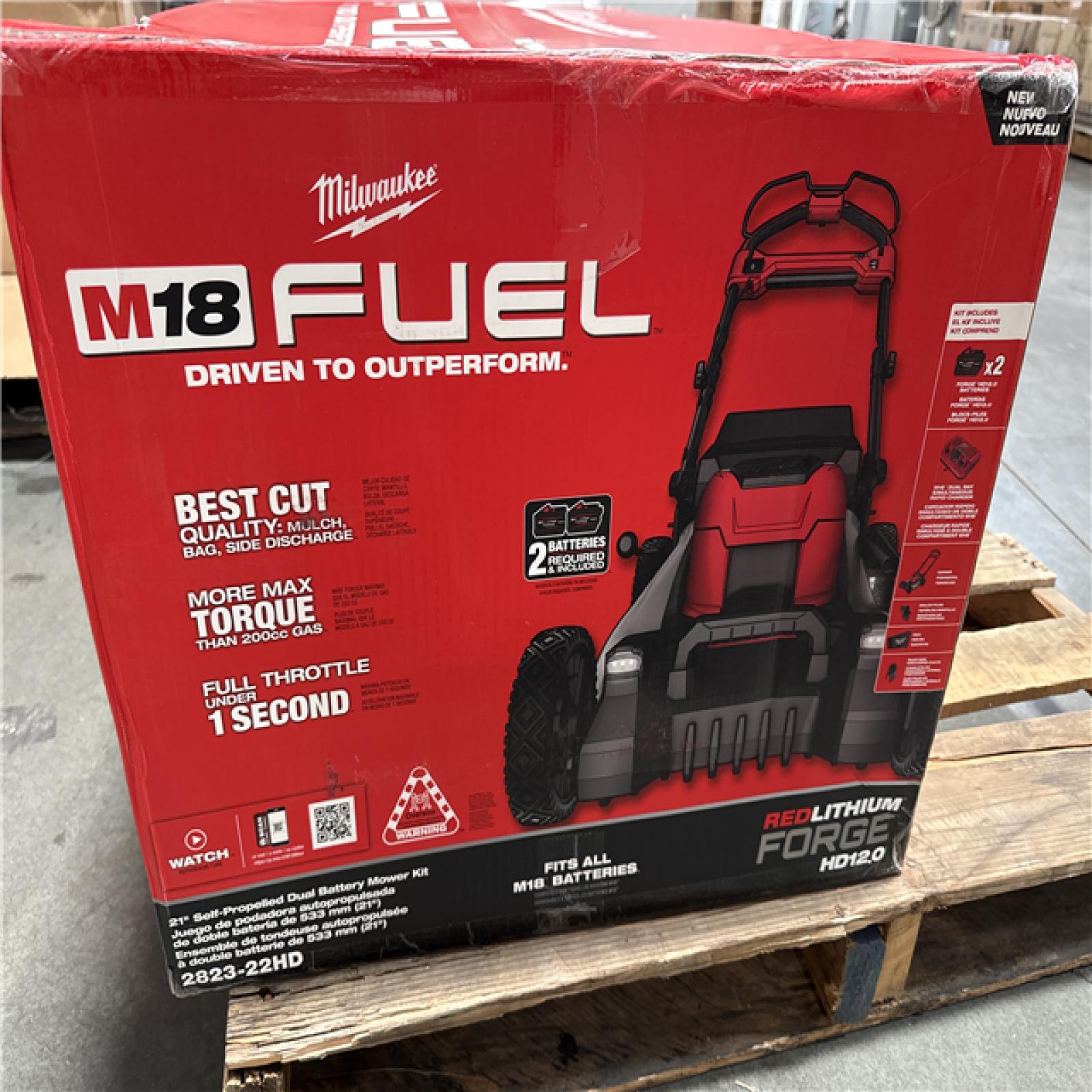 California NEW Milwaukee 21 Self-Propelled Dual Battery Mower Kit